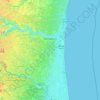 Топографическая карта São Mateus, высота, рельеф