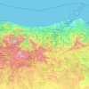 Топографическая карта Cantabria, высота, рельеф