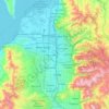 Топографическая карта Salt Lake County, высота, рельеф