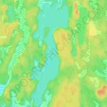 Топографическая карта Cook Lake, высота, рельеф