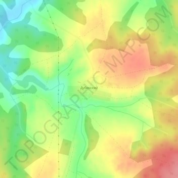 Топографическая карта Дубинский, высота, рельеф