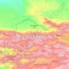Топографическая карта Чуйская область, высота, рельеф