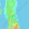 Топографическая карта Ногликский муниципальный округ, высота, рельеф