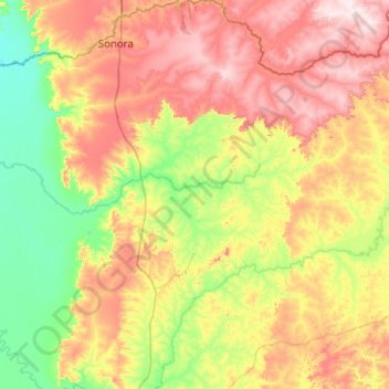 Топографическая карта Pedro Gomes, высота, рельеф