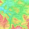 Топографическая карта Винтертур, высота, рельеф