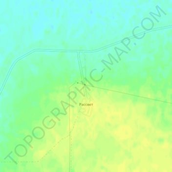 Топографическая карта Рассвет, высота, рельеф