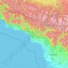Топографическая карта Абхазия, высота, рельеф
