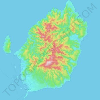 Топографическая карта Morotai Island, высота, рельеф