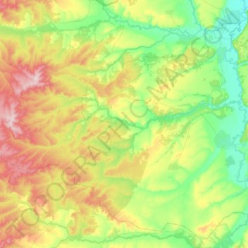 Топографическая карта Большой Ашап, высота, рельеф