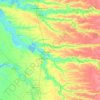 Топографическая карта Брюховецкий район, высота, рельеф