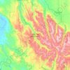 Топографическая карта Eagle Cap Wilderness, высота, рельеф