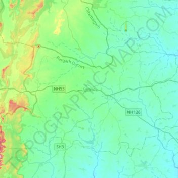 Топографическая карта Sohela, высота, рельеф