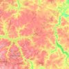 Топографическая карта городской округ Новомосковск, высота, рельеф
