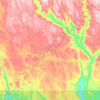 Топографическая карта Petite rivière au Bouleau, высота, рельеф