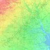 Топографическая карта Хьюстон, высота, рельеф