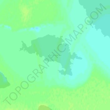 Топографическая карта Артамон, высота, рельеф