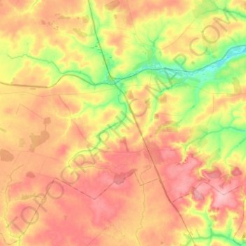 Топографическая карта Павелецкое городское поселение, высота, рельеф