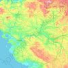Топографическая карта Земли Луары, высота, рельеф