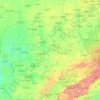 Топографическая карта Кентукки, высота, рельеф