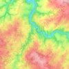 Топографическая карта Crozant, высота, рельеф