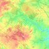 Топографическая карта Хатежинский сельский Совет, высота, рельеф