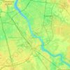 Топографическая карта Невский район, высота, рельеф