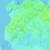 Топографическая карта Hickam Housing, высота, рельеф