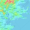 Топографическая карта Хуэйань, высота, рельеф