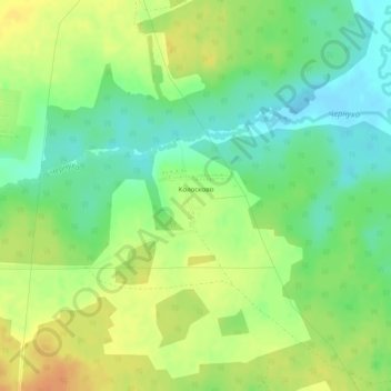 Топографическая карта Колосково, высота, рельеф
