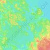 Топографическая карта Озеро Вуокса, высота, рельеф