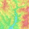 Топографическая карта Champagnac-la-Noaille, высота, рельеф