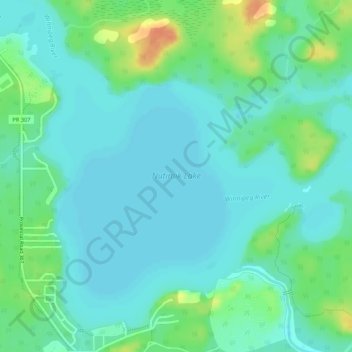 Топографическая карта Nutimik Lake, высота, рельеф