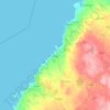 Топографическая карта Пюхяйоки, высота, рельеф