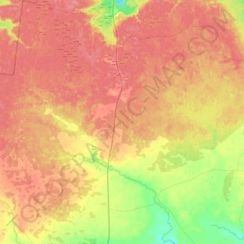 Топографическая карта Шороховское сельское поселение, высота, рельеф