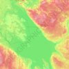 Топографическая карта Рыбинское водохранилище, высота, рельеф