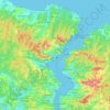 Топографическая карта Сарыер, высота, рельеф