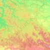 Топографическая карта Мана, высота, рельеф