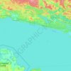 Топографическая карта Huron Shores, высота, рельеф
