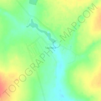 Топографическая карта Танеевка, высота, рельеф