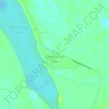 Топографическая карта Horseshoe Lake, высота, рельеф