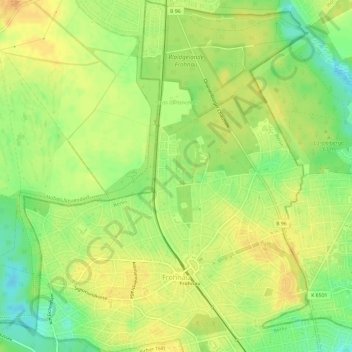 Топографическая карта Frohnau, высота, рельеф