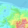 Топографическая карта Карасу, высота, рельеф