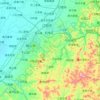 Топографическая карта 辽阳县, высота, рельеф