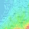 Топографическая карта 堺市, высота, рельеф