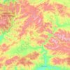 Топографическая карта Пий-Хемский кожуун, высота, рельеф