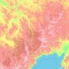 Топографическая карта Омсукчанский городской округ, высота, рельеф