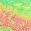 Топографическая карта Урупский район, высота, рельеф