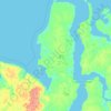 Топографическая карта полуостров Ямал, высота, рельеф