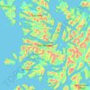 Топографическая карта Isla Hanover, высота, рельеф