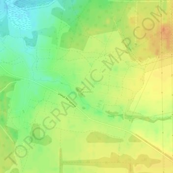 Топографическая карта Ранино, высота, рельеф